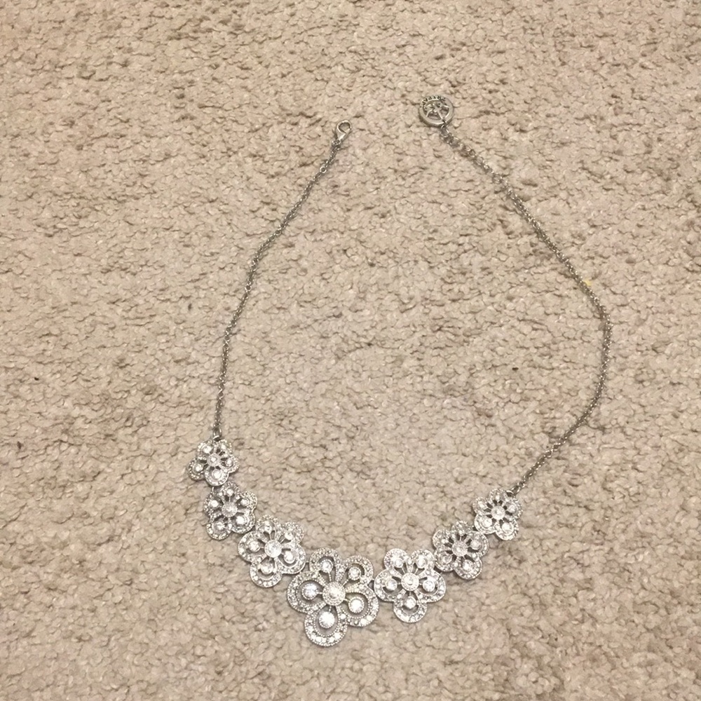 Silver flower necklace